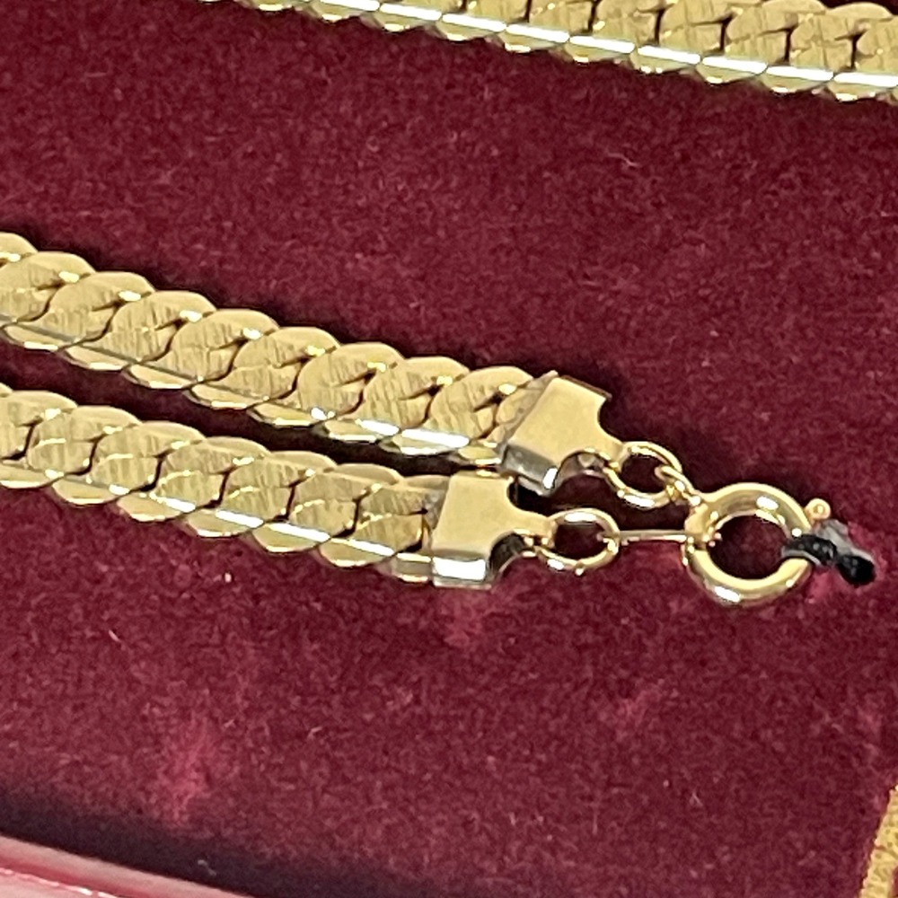 Vintage Bronzini 18KT Gold Shield Necklace Bracelet Set NOS 18" & 7.5" in Box - Picture 6 of 9